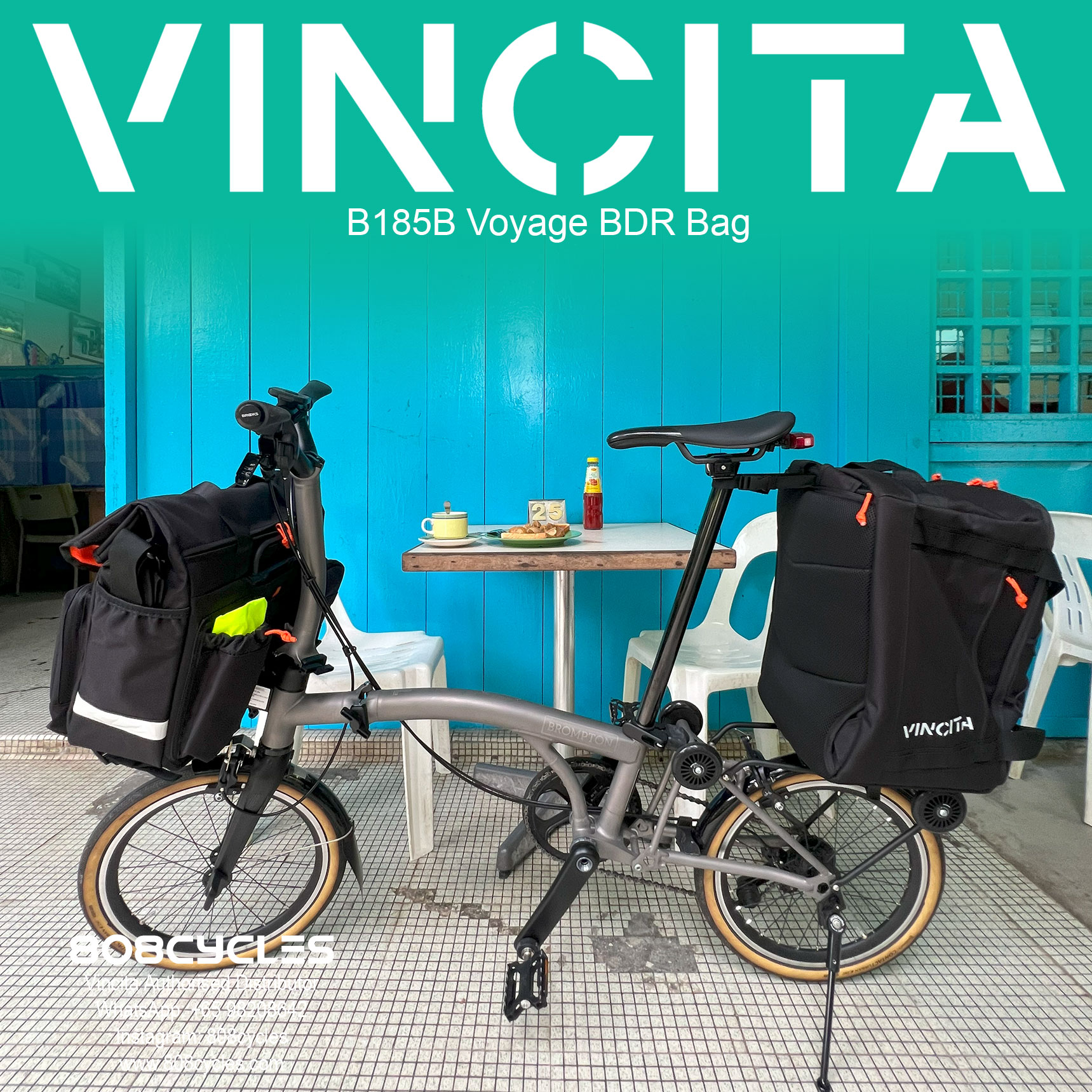 Vincita B185B Voyage BDR Bag - Backpack Dufflebag Rackbag - Image 24