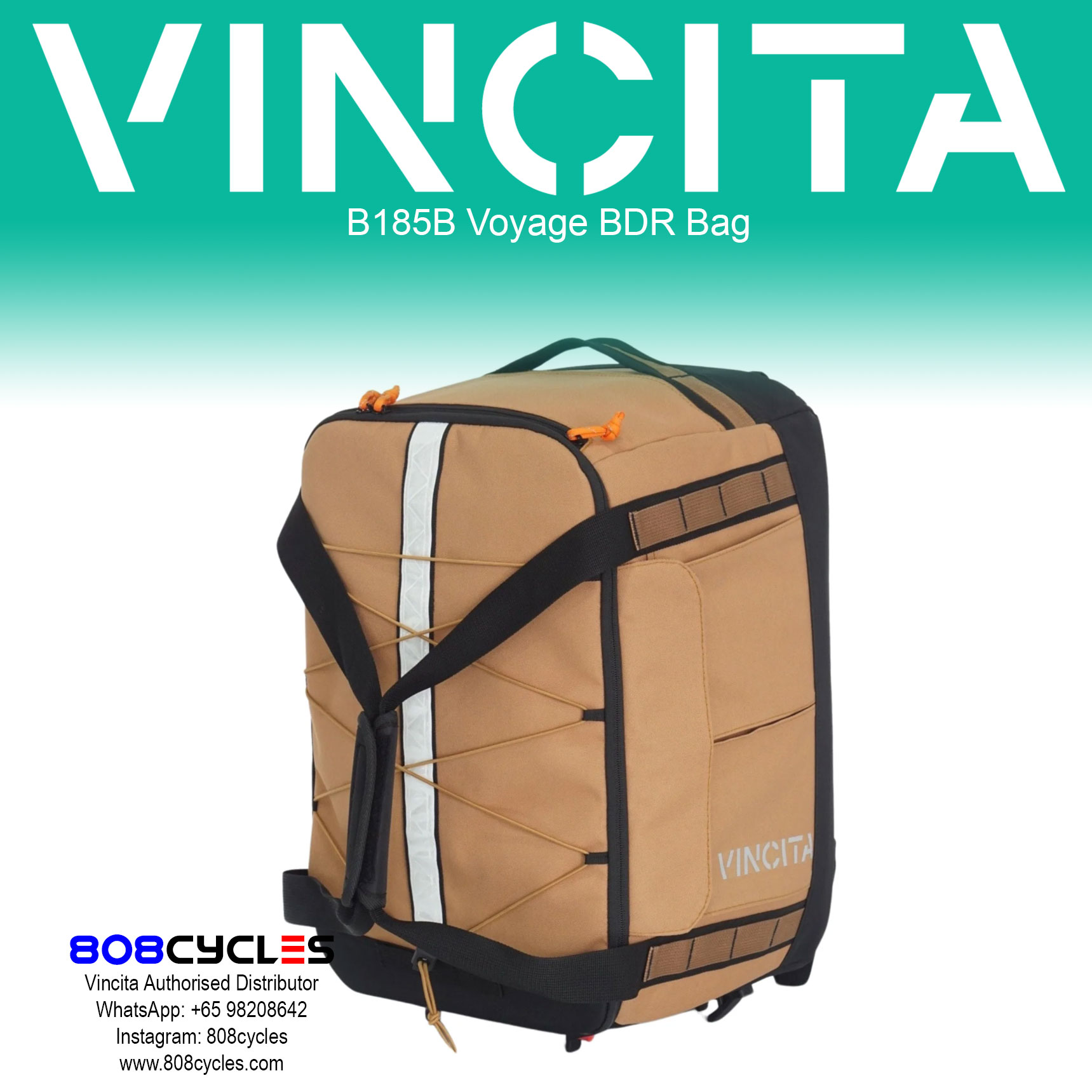 Vincita B185B Voyage BDR Bag - Backpack Dufflebag Rackbag - Image 26