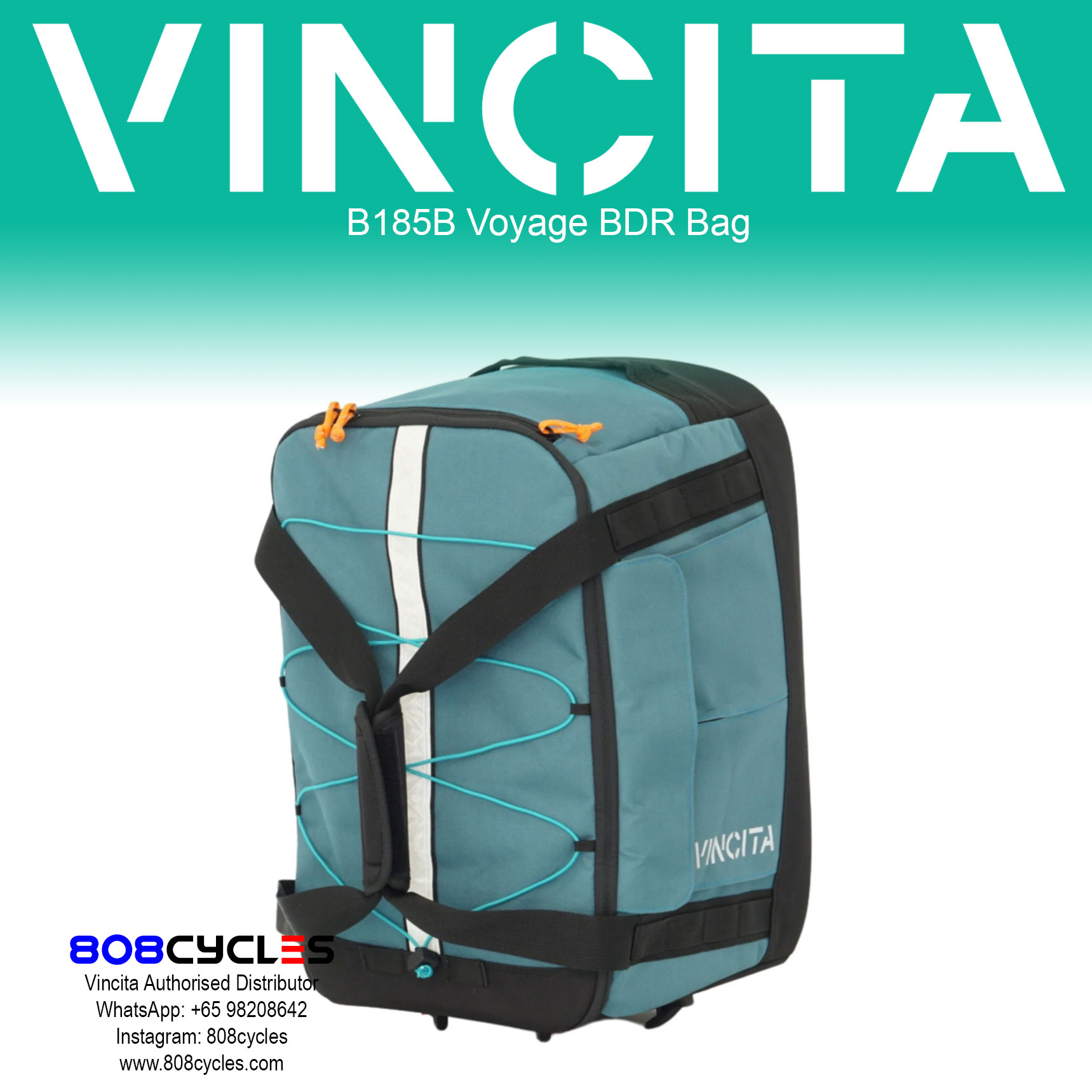 Vincita B185B Voyage BDR Bag - Backpack Dufflebag Rackbag - Image 2