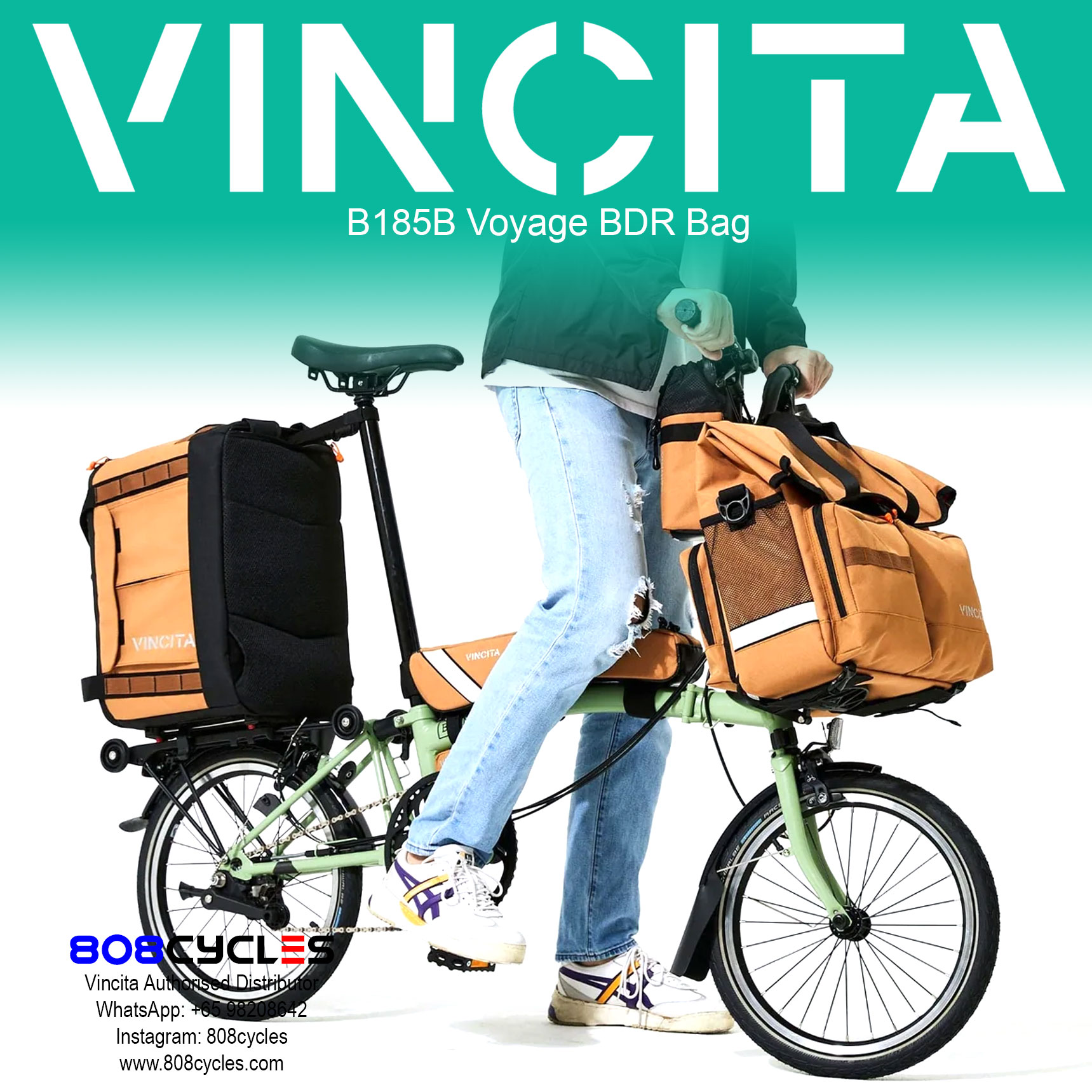 Vincita B185B Voyage BDR Bag - Backpack Dufflebag Rackbag - Image 5