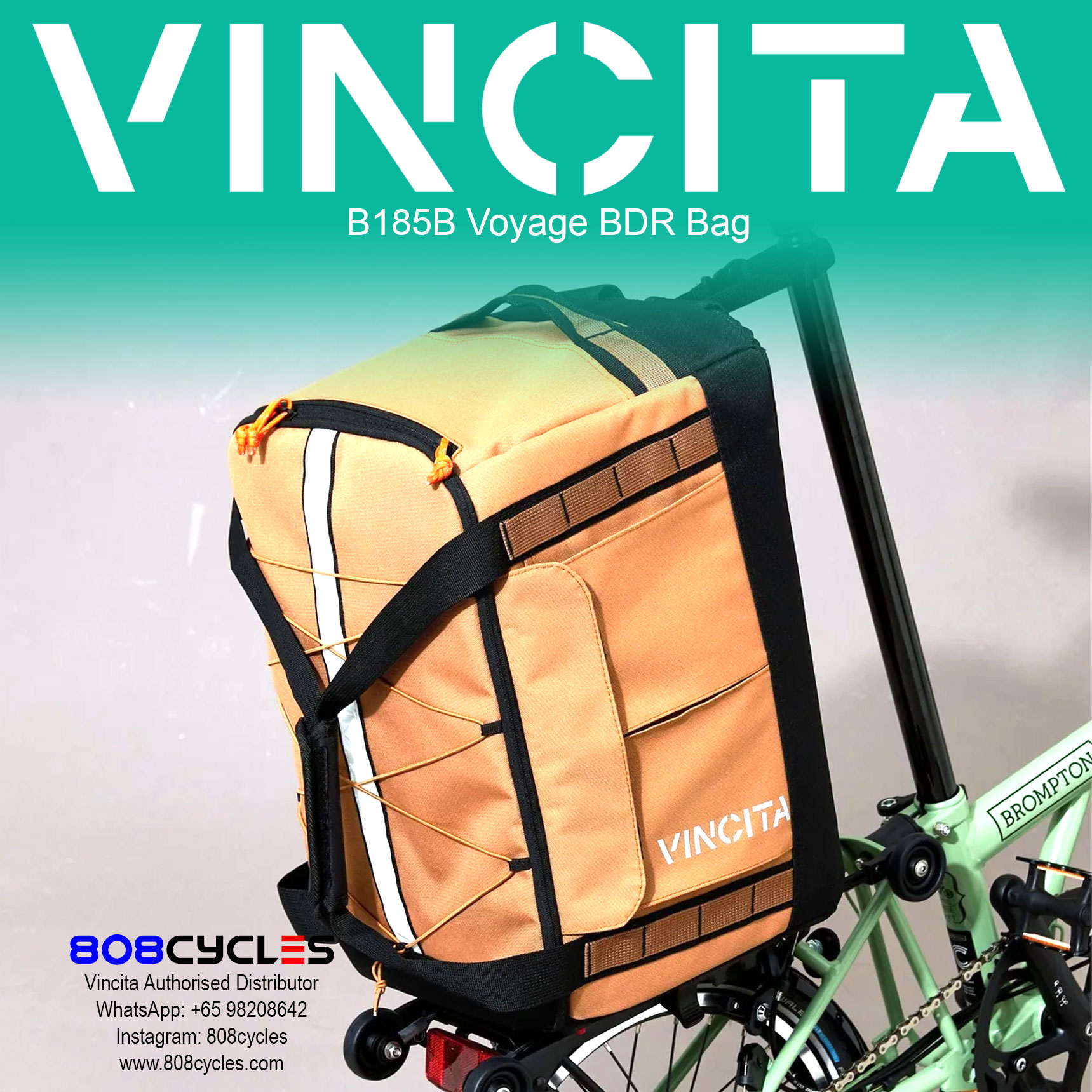Vincita B185B Voyage BDR Bag - Backpack Dufflebag Rackbag - Image 6