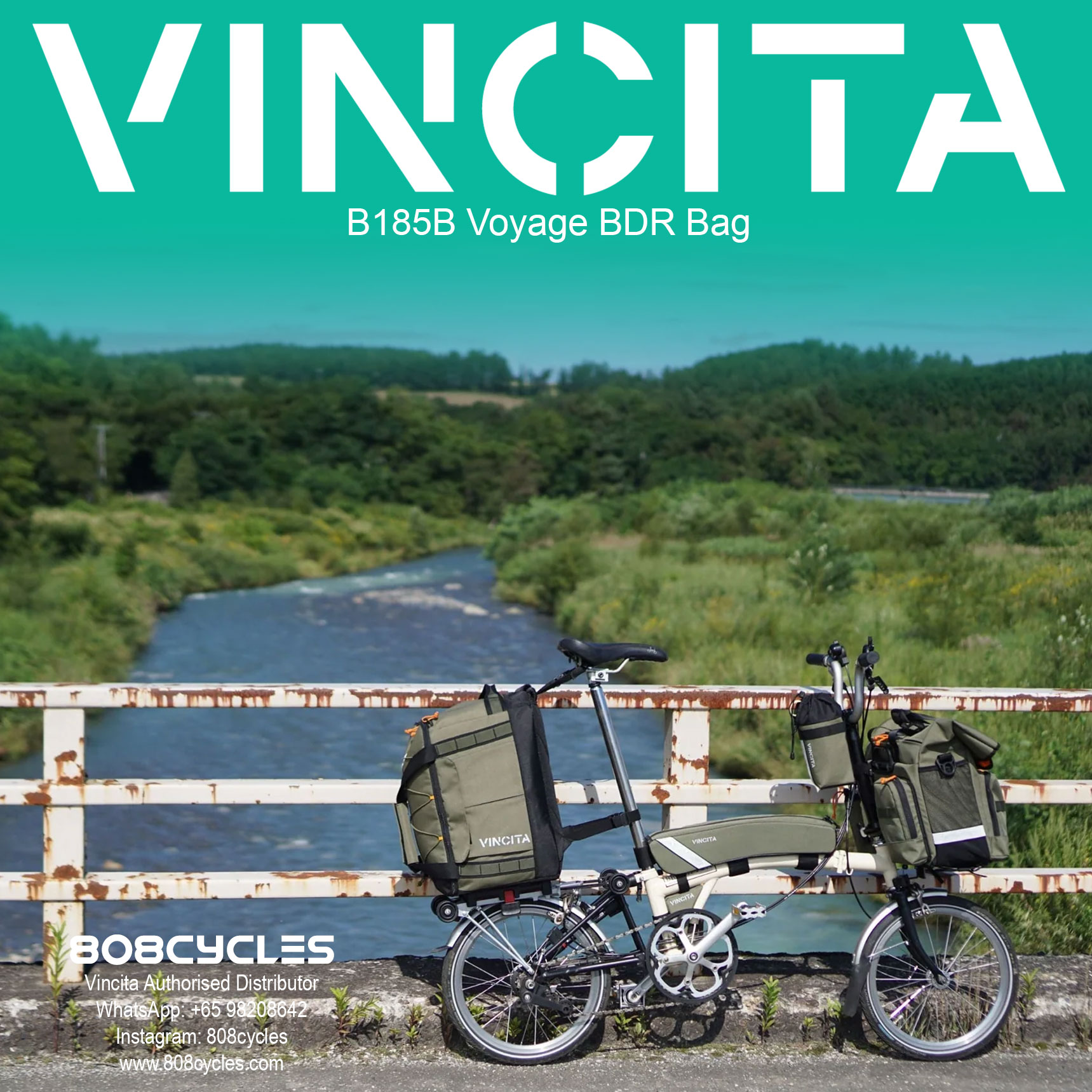 Vincita B185B Voyage BDR Bag - Backpack Dufflebag Rackbag - Image 16
