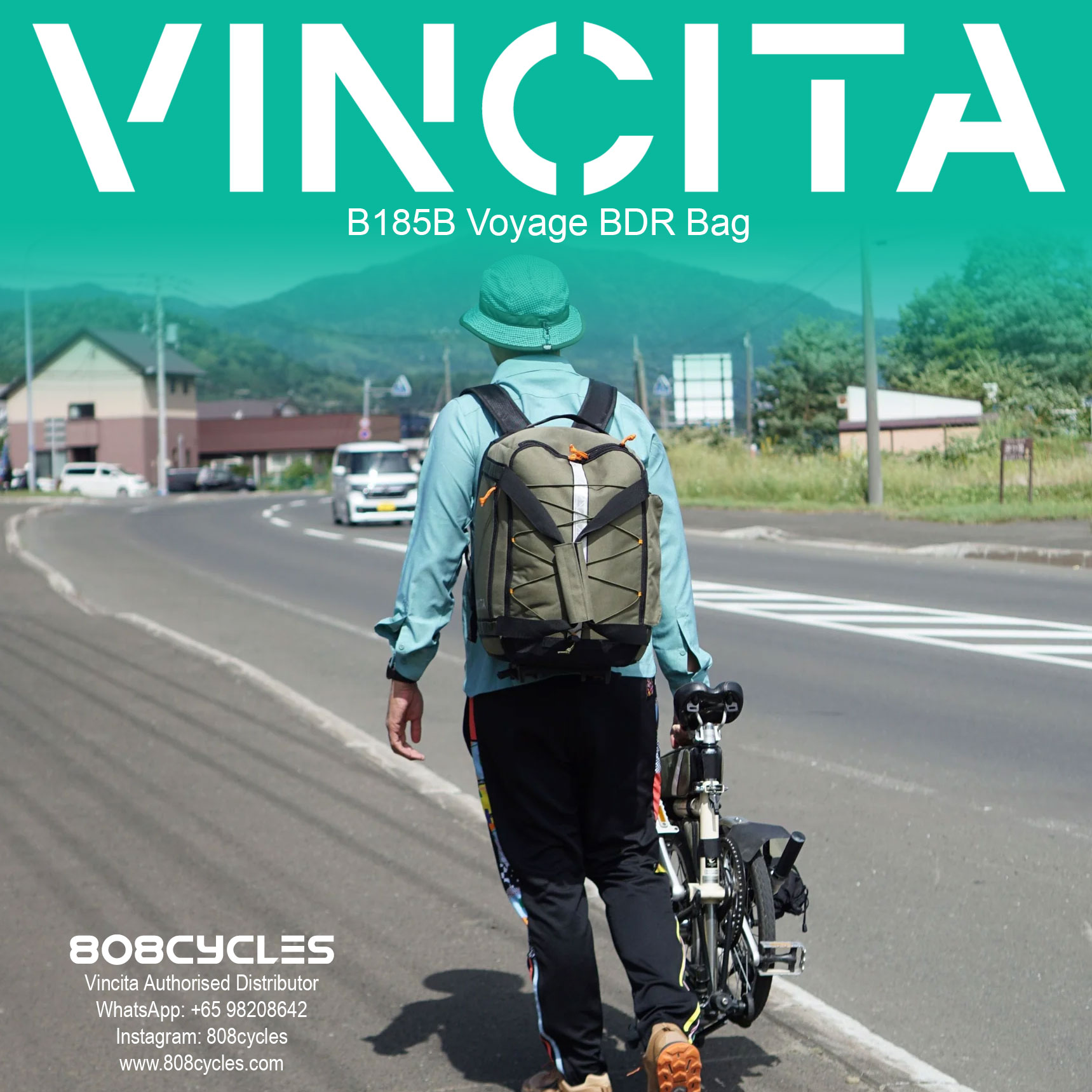 Vincita B185B Voyage BDR Bag - Backpack Dufflebag Rackbag - Image 17