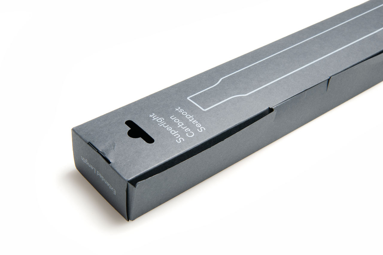 Brompton Q102725 Extended seatpost packaging showing Extended Length label