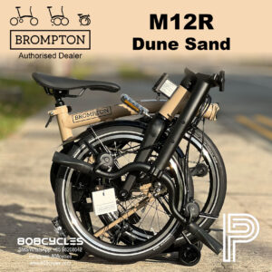Brompton P Line Mk2 M12R Dune Sand 12-speed folding bike in Singapore