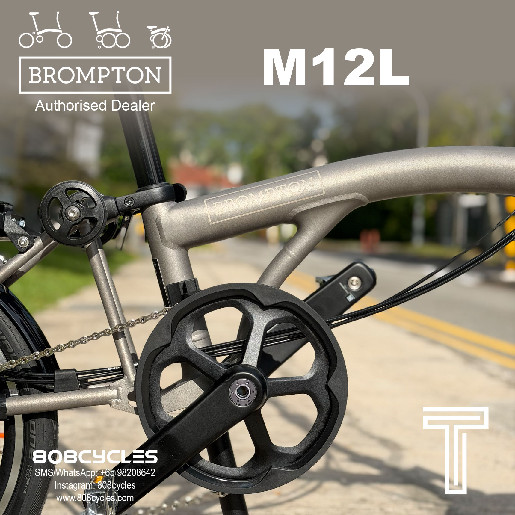 Brompton 2026 T Line 12-speed “M12L” Full-Titanium - Image 8