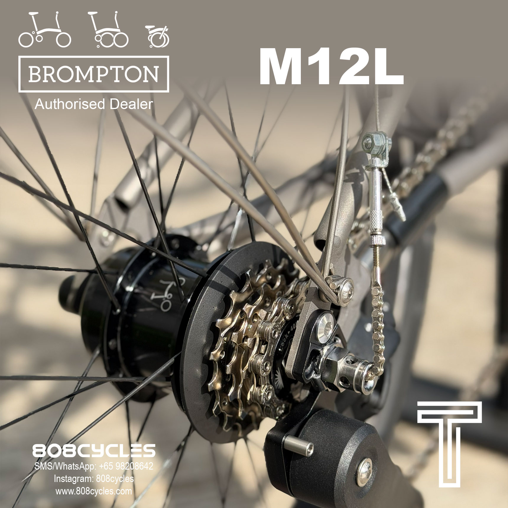 Brompton 2026 T Line 12-speed “M12L” Full-Titanium - Image 11