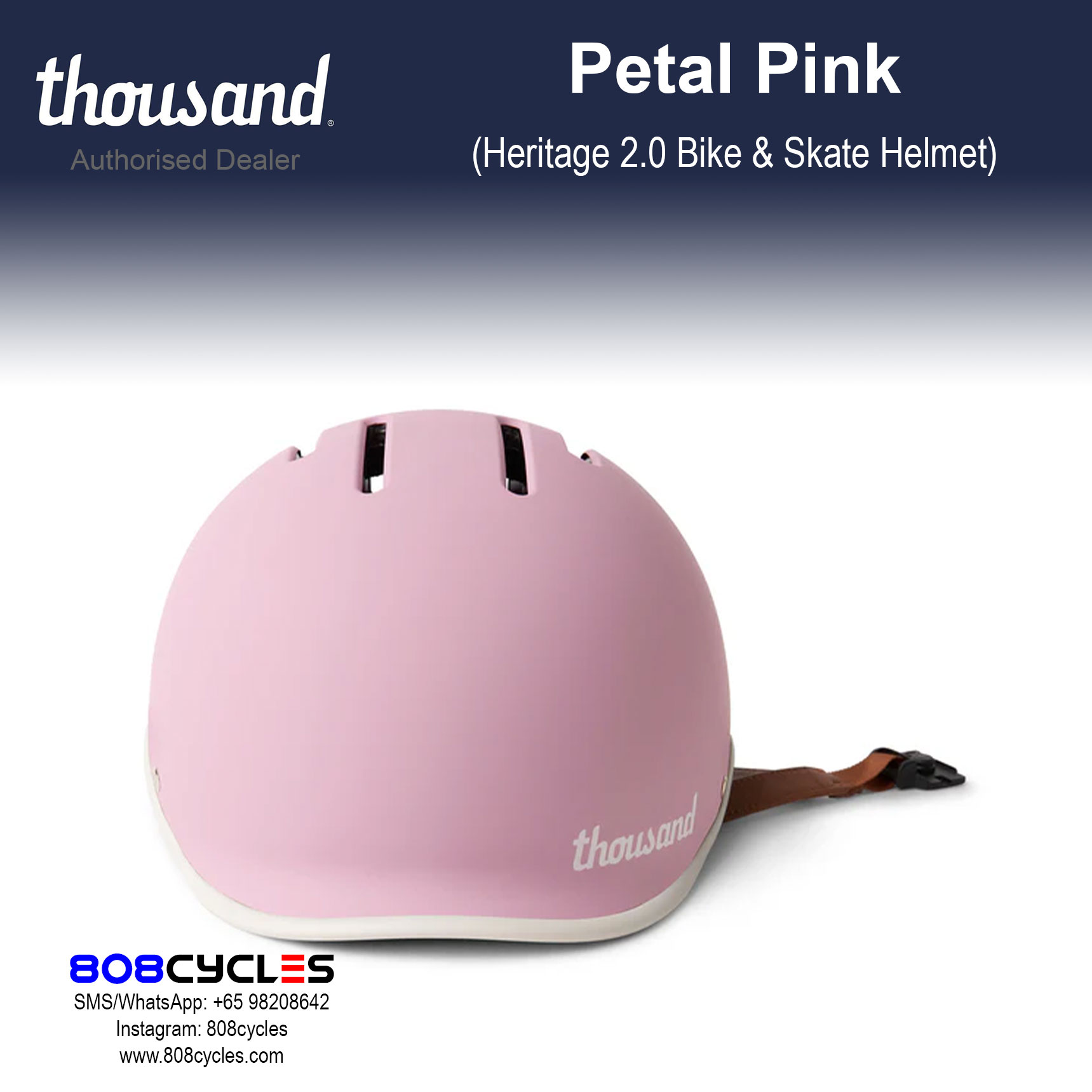 Thousand Heritage 2.0 Bike & Skate Helmet - Petal Pink - Image 2