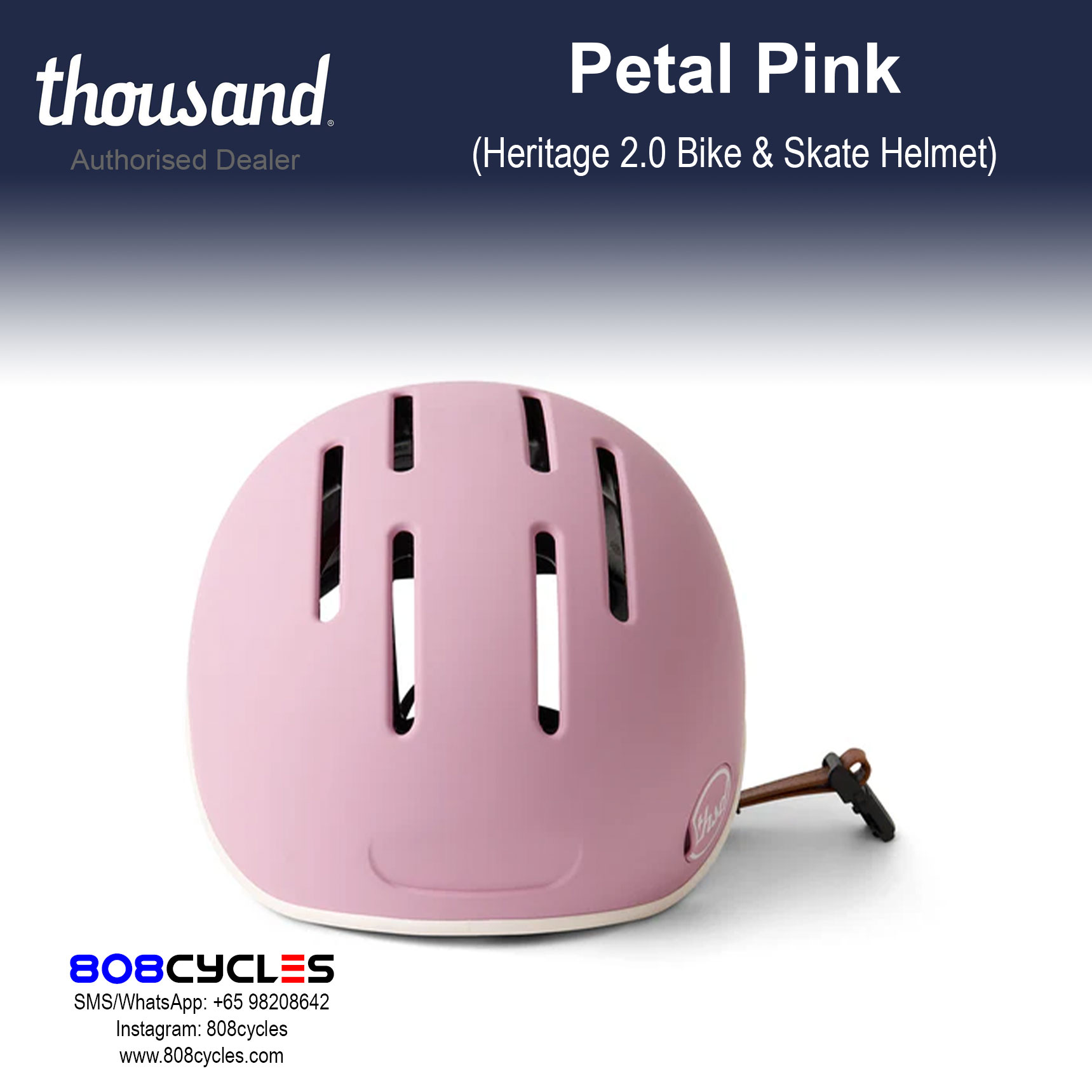 Thousand Heritage 2.0 Bike & Skate Helmet - Petal Pink - Image 3