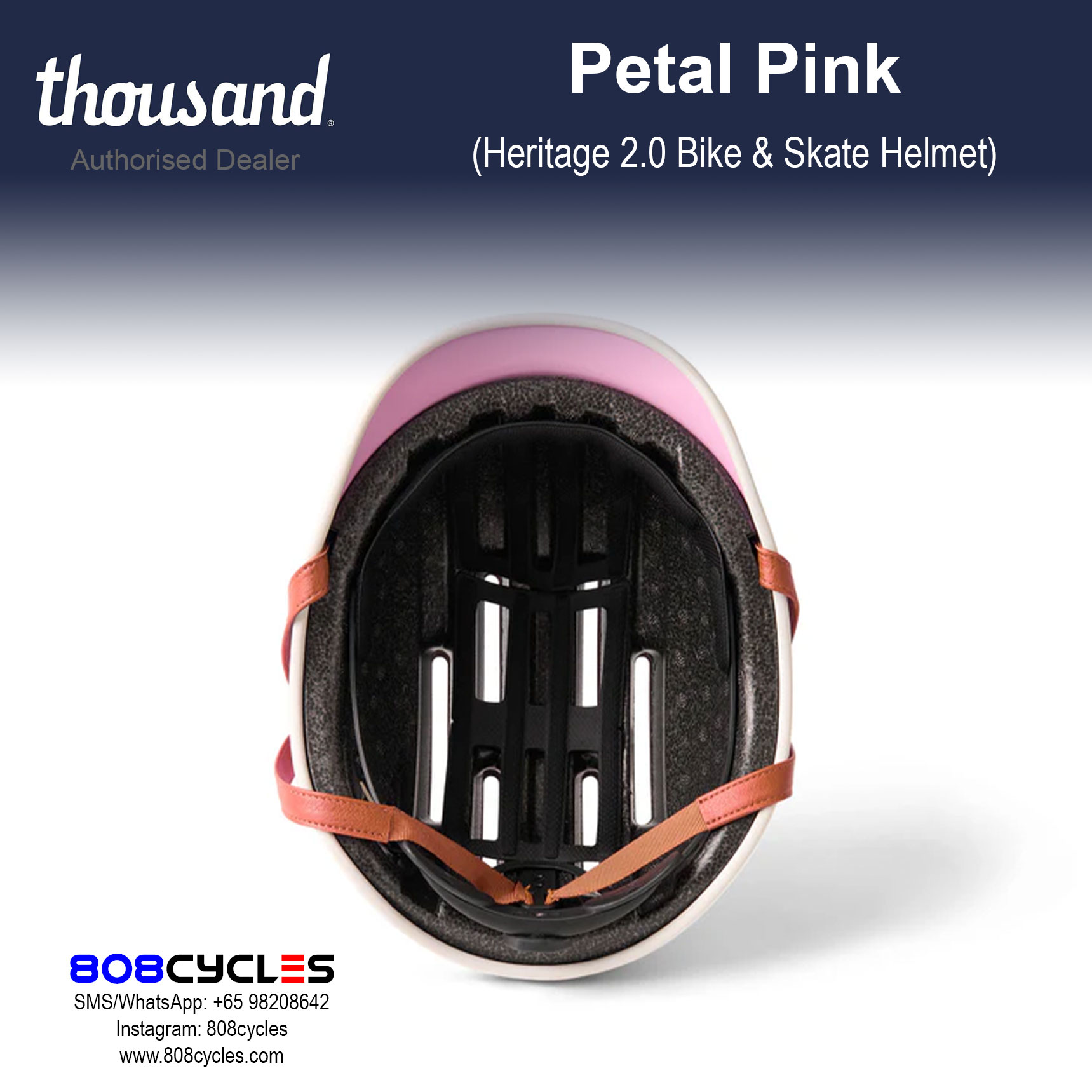 Thousand Heritage 2.0 Bike & Skate Helmet - Petal Pink - Image 7