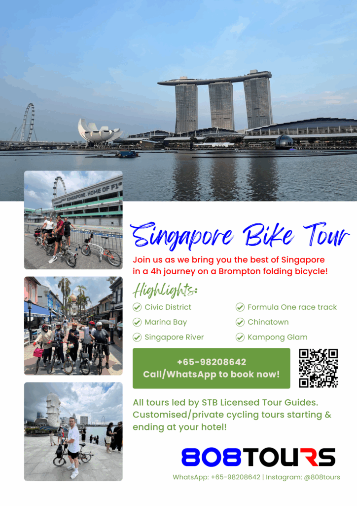 Private Brompton cycling tours in Singapore with 808 Tours