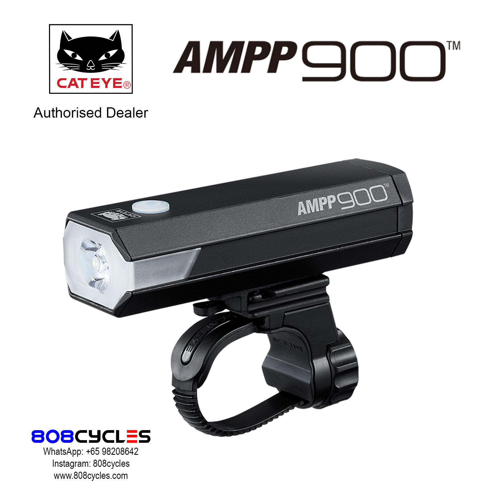 Cateye AMPP900 Rechargeable Headlight