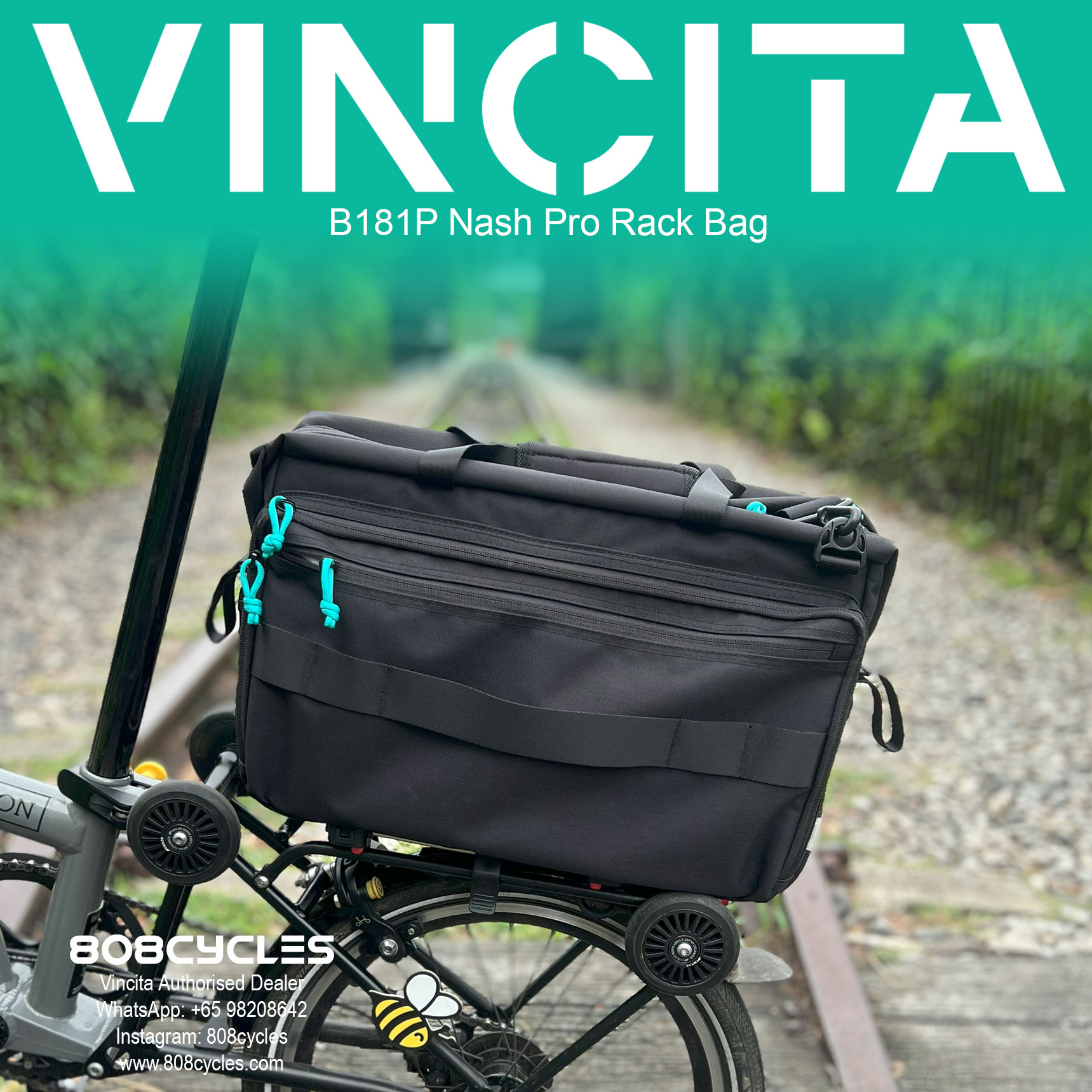 Vincita B181P Nash Pro Rear Rack Bag - Image 4
