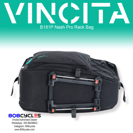 Vincita B181P Nash Pro 18.5L Rear Rack Bag for Brompton – 808 Cycles