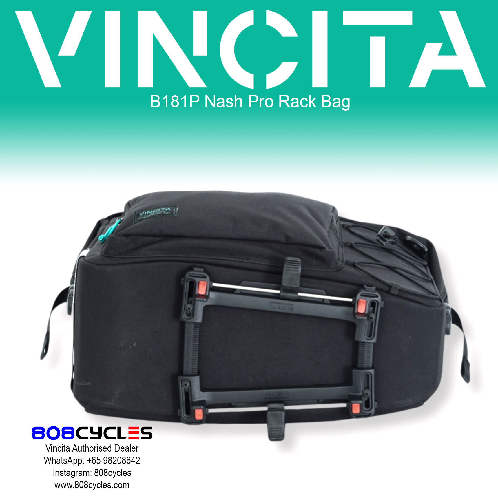 Vincita B181P Nash Pro Rear Rack Bag - Image 10