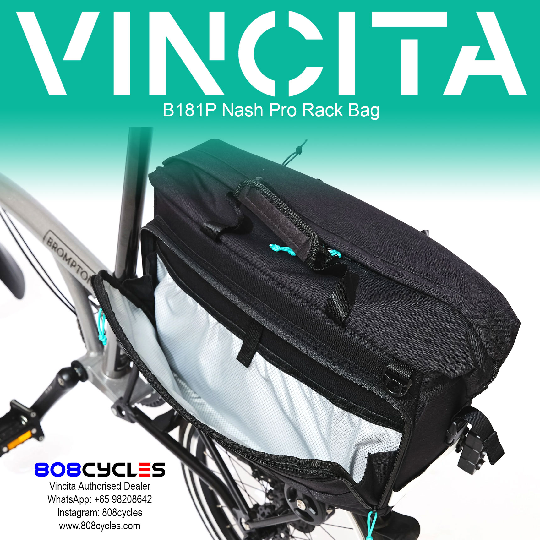 Vincita B181P Nash Pro Rear Rack Bag - Image 11
