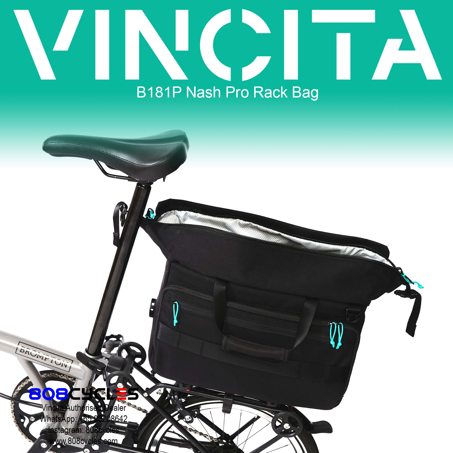 Vincita B181P Nash Pro Rear Rack Bag - Image 15