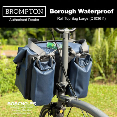 アクセサリー BROMPTON ROLL TOP WATERPROOF BAG 25L Brompton Borough Waterproof Roll Top Bag Large 25L – Navy (Q103611