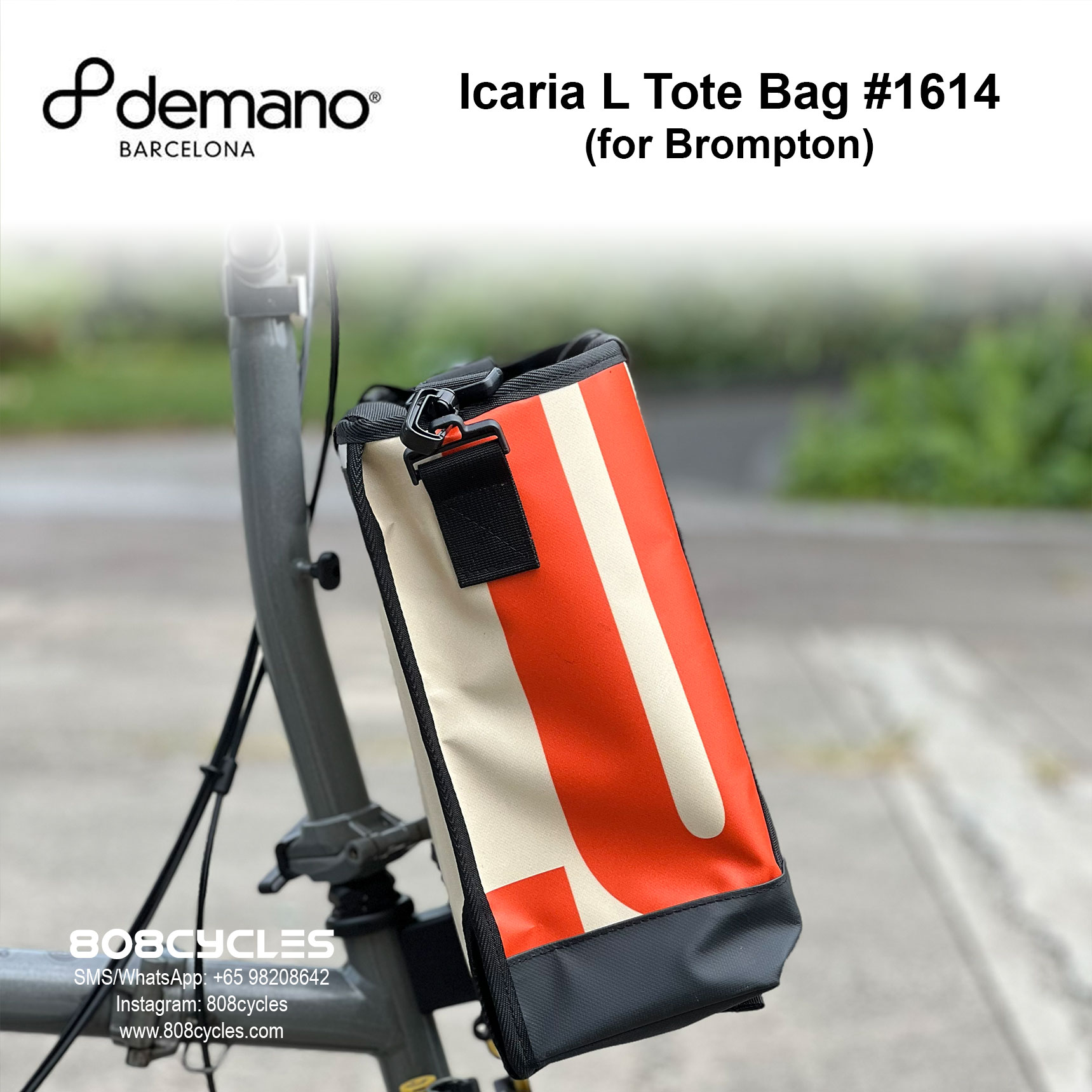 Demano Icaria L (#1614) Front Tote Bag for Brompton - Image 4