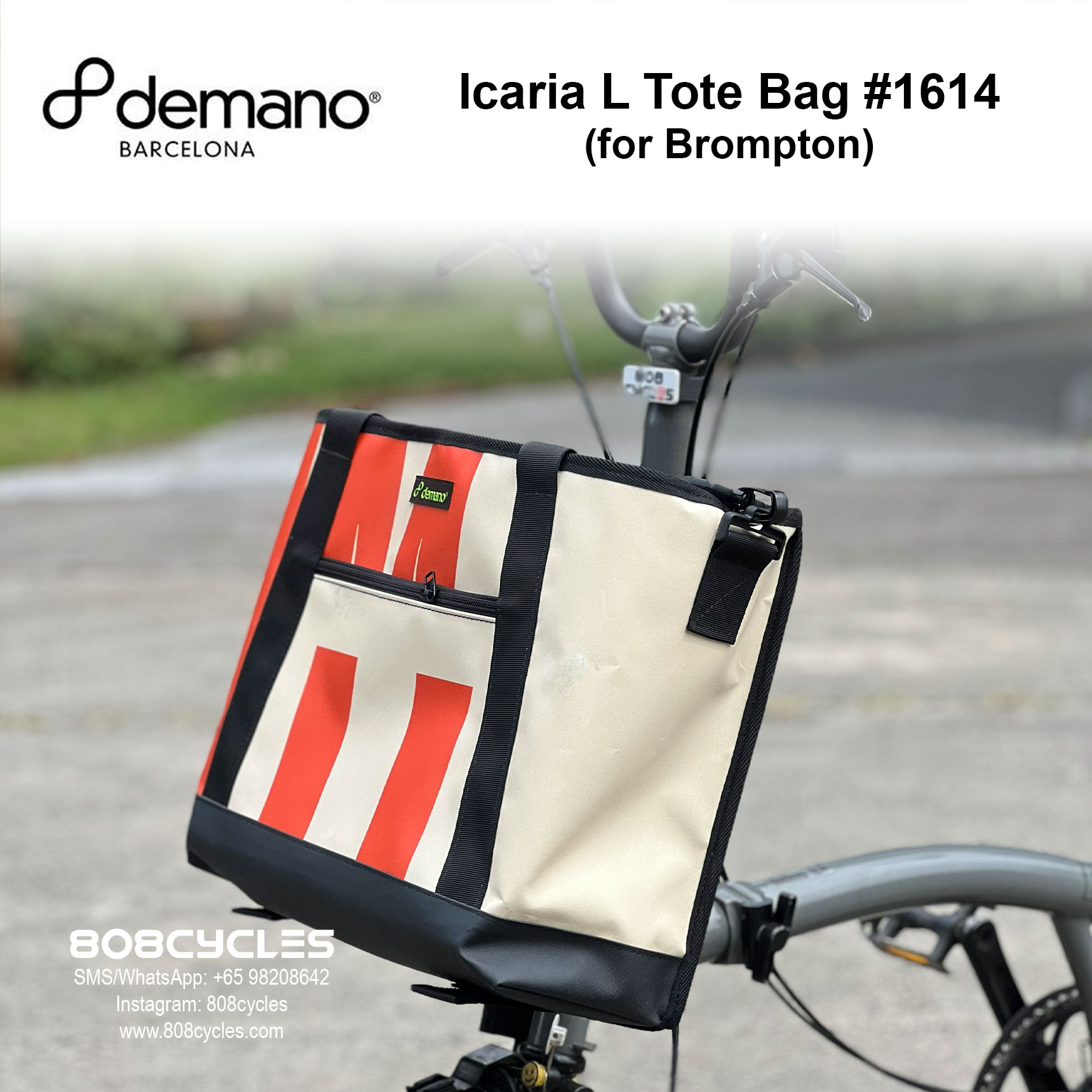 Demano Icaria L (#1614) Front Tote Bag for Brompton - Image 6