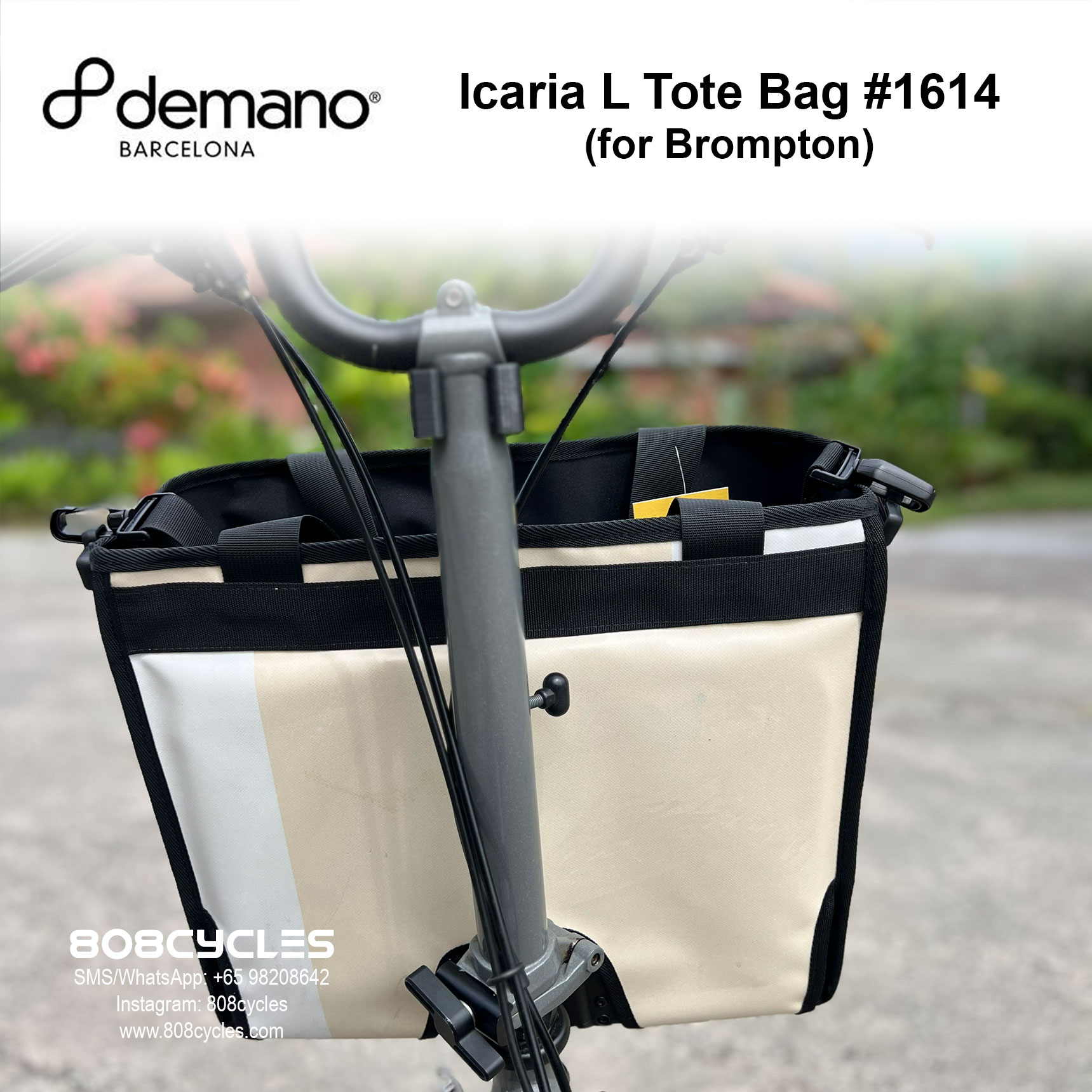 Demano Icaria L (#1614) Front Tote Bag for Brompton - Image 7