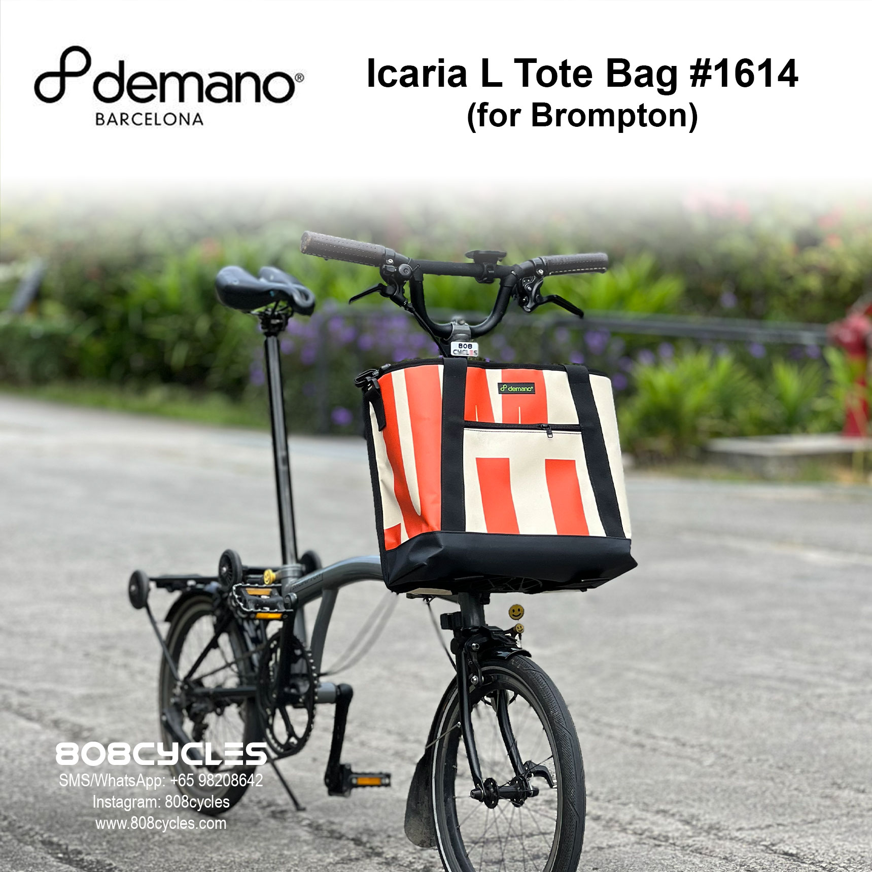 Demano Icaria L (#1614) Front Tote Bag for Brompton - Image 8