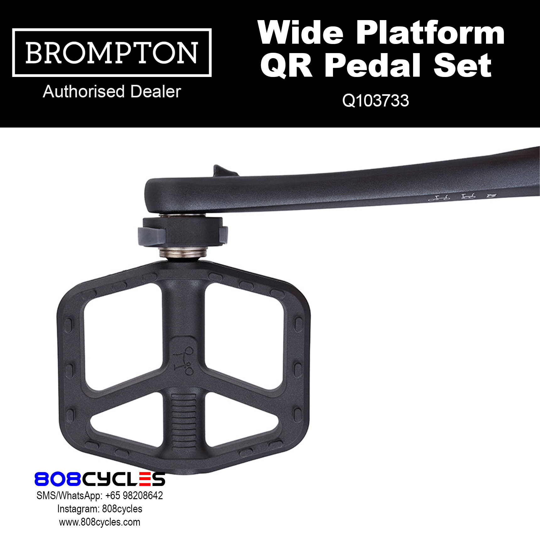 BROMPTON Wide Platform QR Pedal Set Q103733 - Image 3