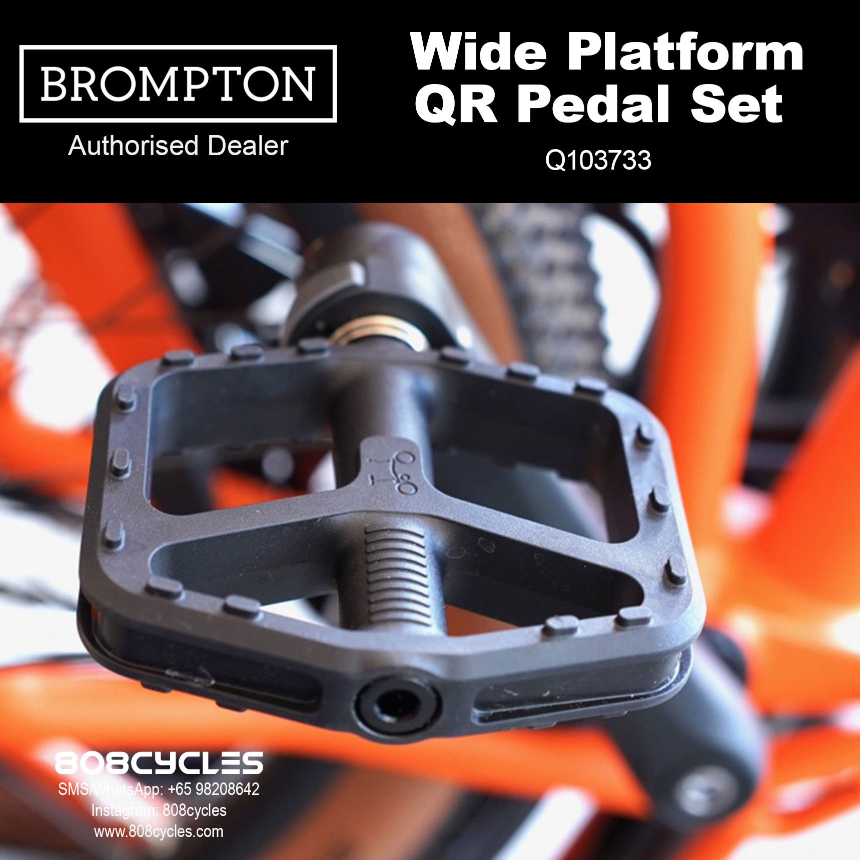 BROMPTON Wide Platform QR Pedal Set Q103733 - Image 5