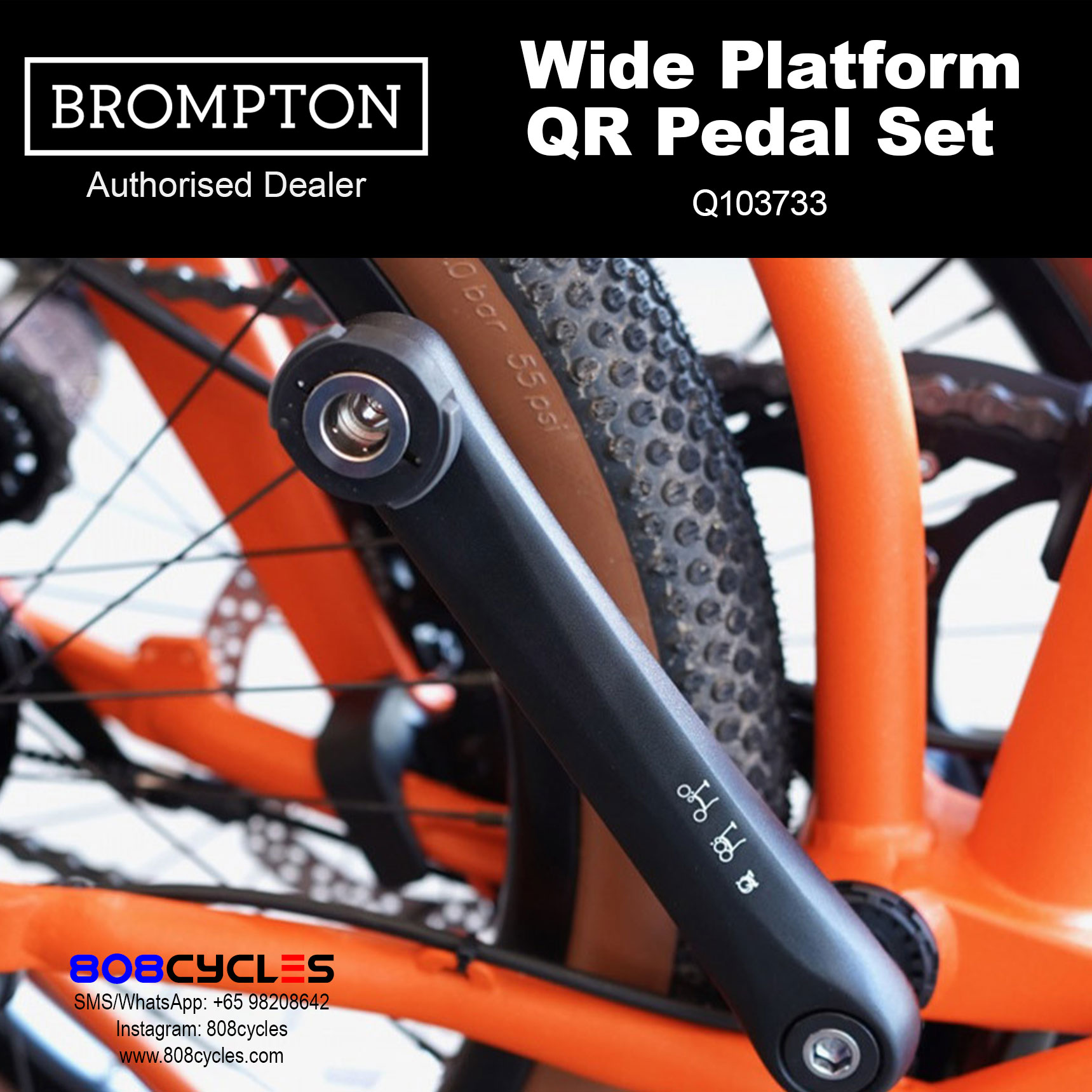 BROMPTON Wide Platform QR Pedal Set Q103733 - Image 8
