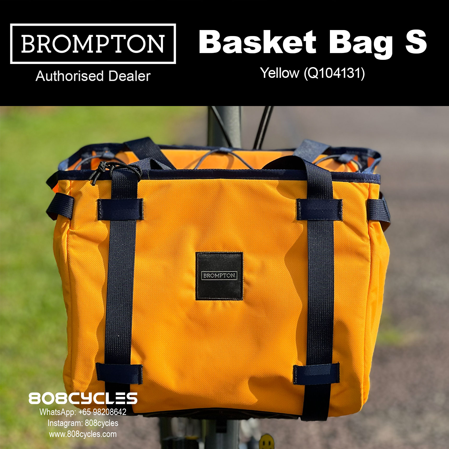 Brompton Basket Bag Small 10L – Black, Plum or Yellow - Image 12