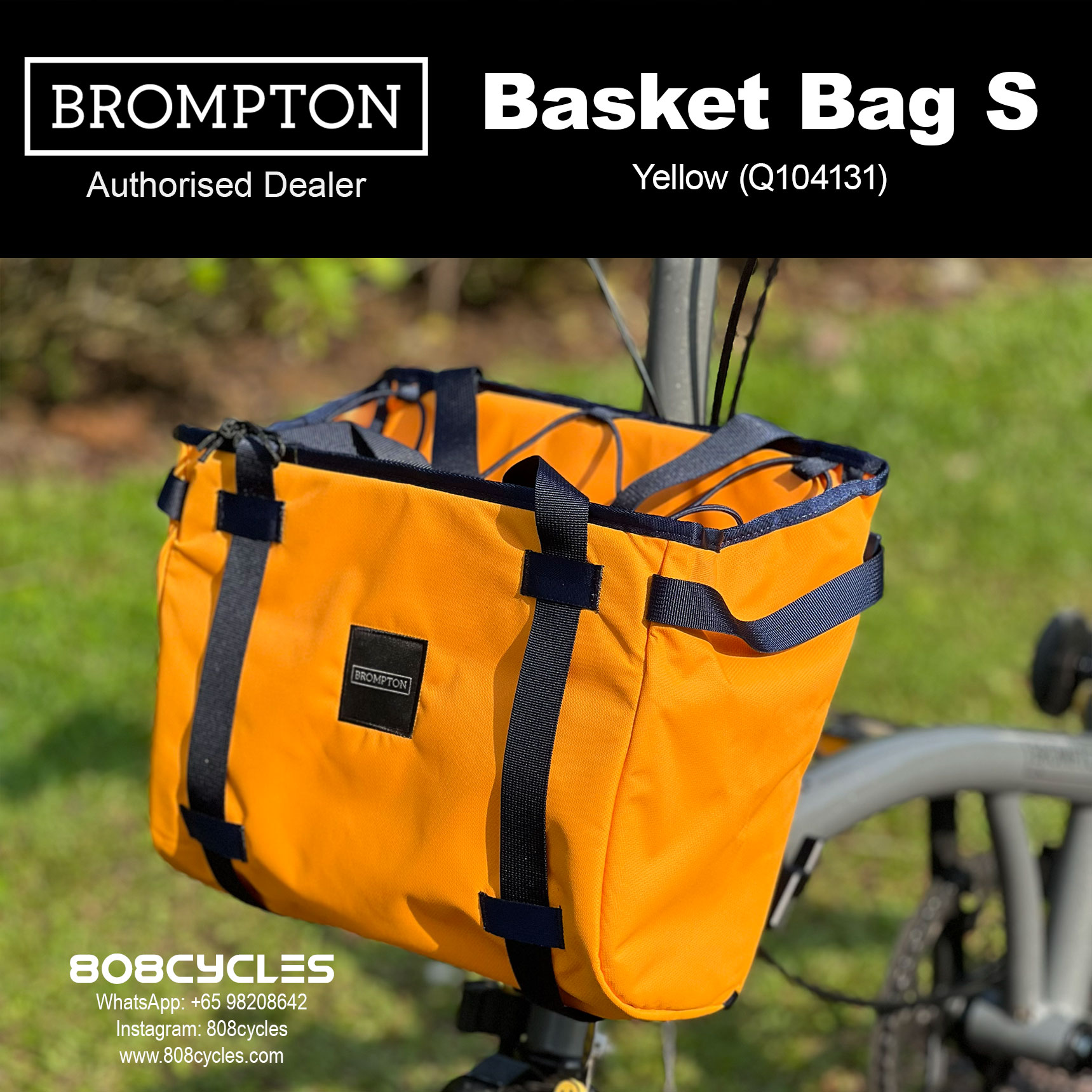 Brompton Basket Bag Small 10L – Black, Plum or Yellow - Image 13