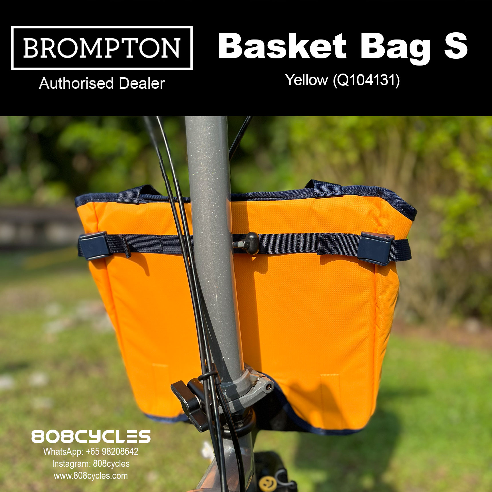 Brompton Basket Bag Small 10L – Black, Plum or Yellow - Image 11