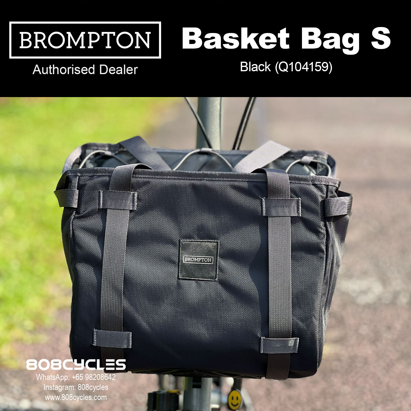 Brompton Basket Bag Small 10L – Black, Plum or Yellow - Image 2
