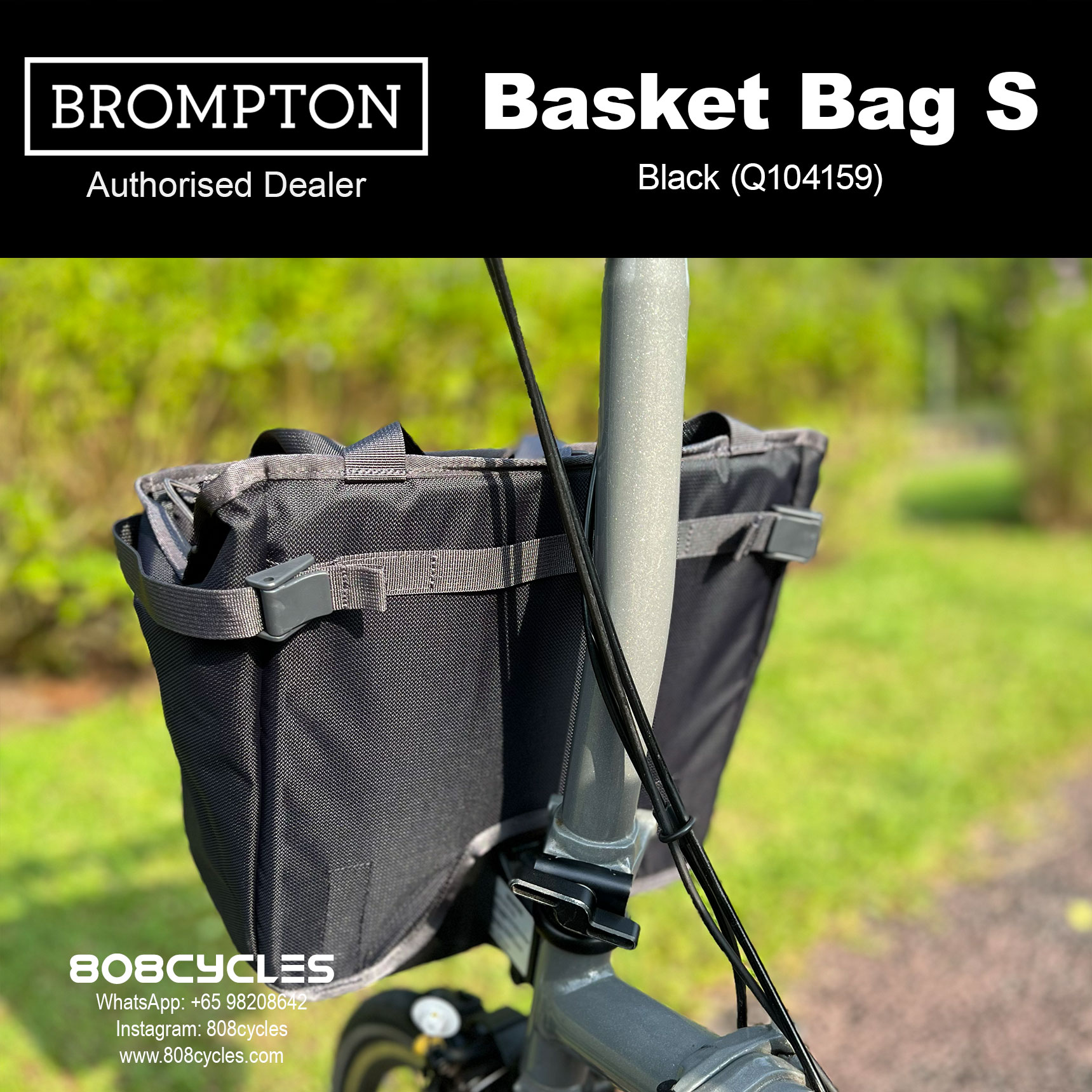 Brompton Basket Bag Small 10L – Black, Plum or Yellow - Image 6