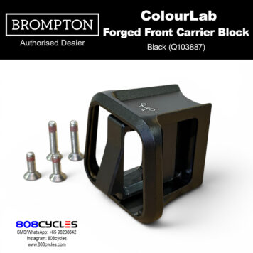 Brompton ColourLab Forged Front Carrier Block – Black (Q103887)