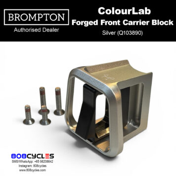 Brompton ColourLab Forged Front Carrier Block – Silver (Q103890)