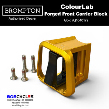 Brompton ColourLab Forged Front Carrier Block – Gold (Q104017)