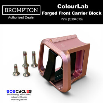 Brompton ColourLab Forged Front Carrier Block – Pink (Q104018)