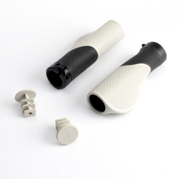 Brompton Ergonomic Grips Silver Q104153, pair with matching bar end plugs