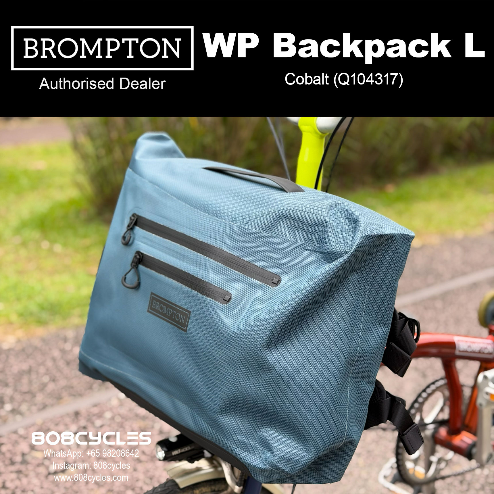 Brompton WP Backpack L 22L – Copper, Cobalt or Anthracite - Image 8