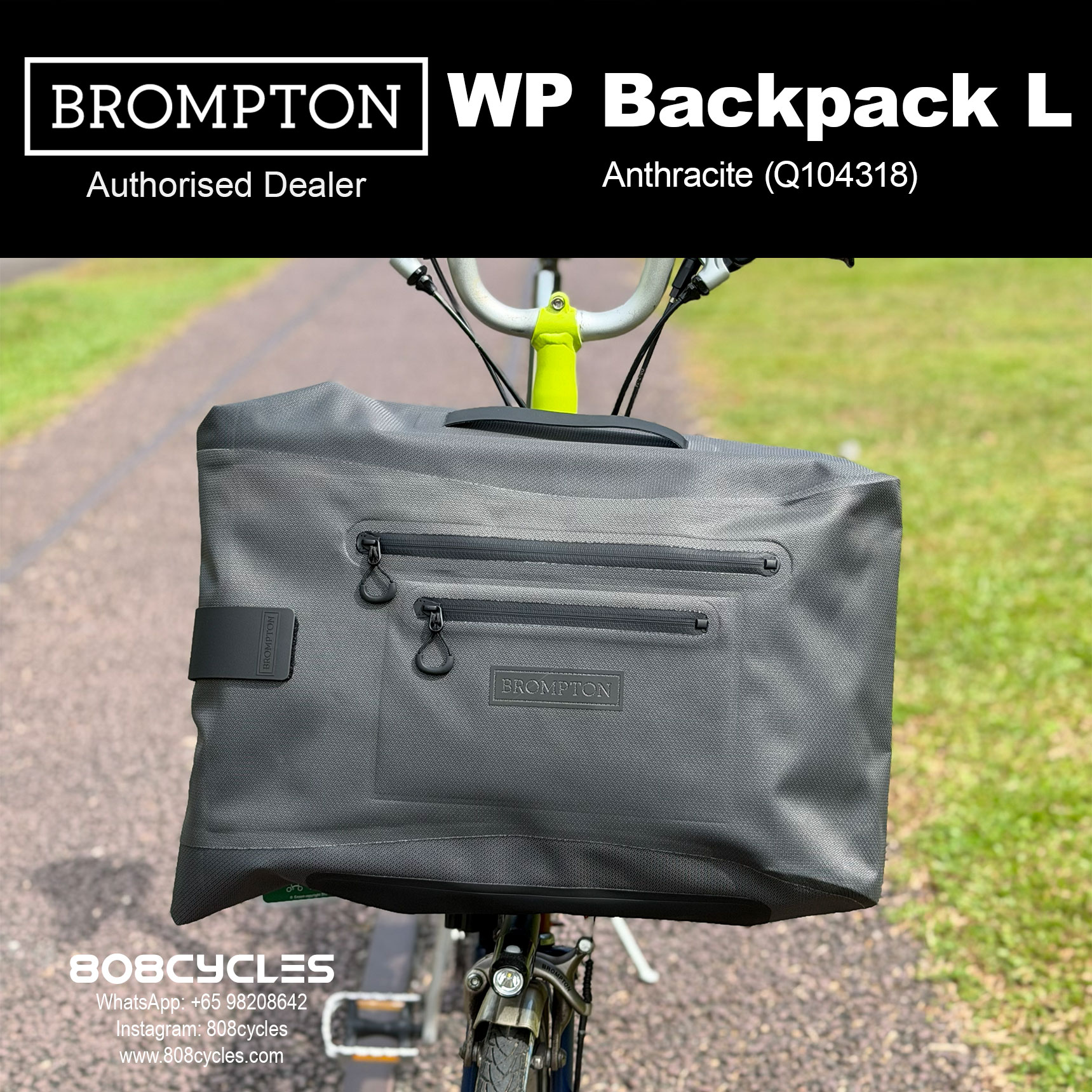 Brompton WP Backpack L 22L – Copper, Cobalt or Anthracite - Image 11