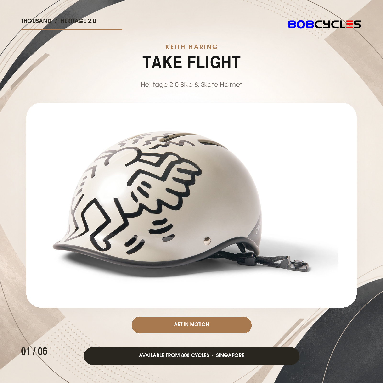 Thousand Heritage 2.0 Bike & Skate Helmet – Keith Haring Take Flight