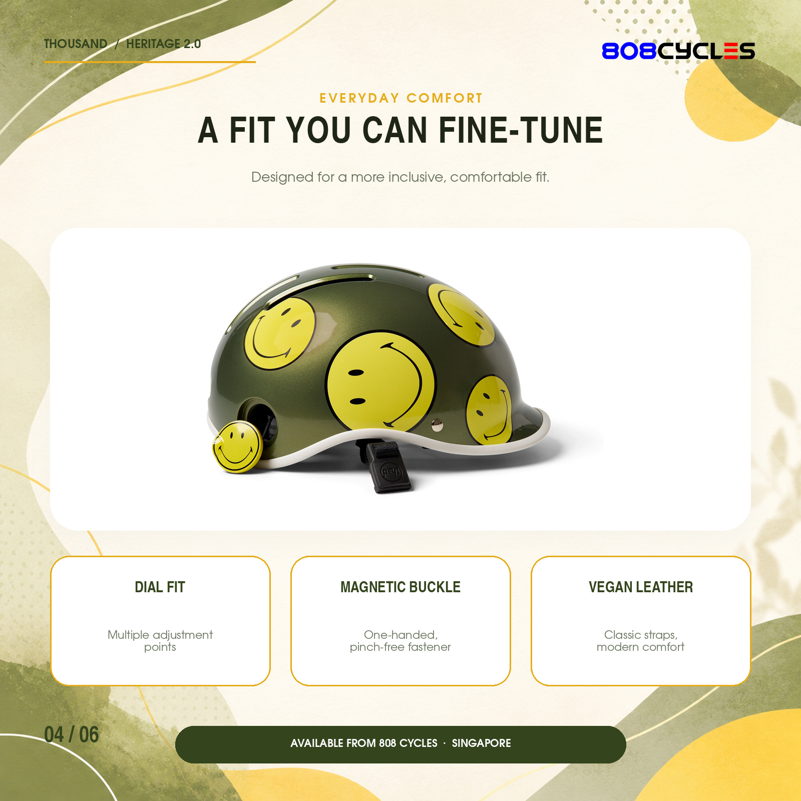 Thousand Heritage 2.0 Smiley® Happy Camper Bike & Skate Helmet - Image 5