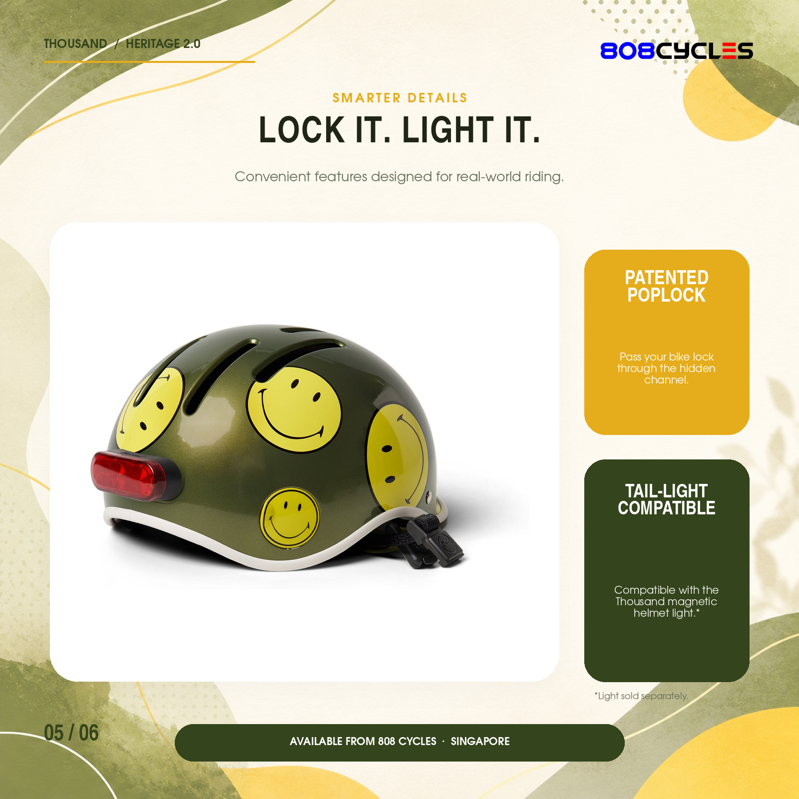 Thousand Heritage 2.0 Smiley® Happy Camper Bike & Skate Helmet - Image 4