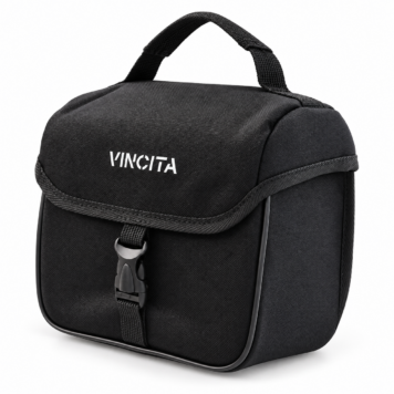 Vincita B017S Tourguide 3.8L Front Bag for Brompton – Black on white background