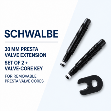 Schwalbe 30 mm Presta Valve Extension Set (2 Pieces) – Black