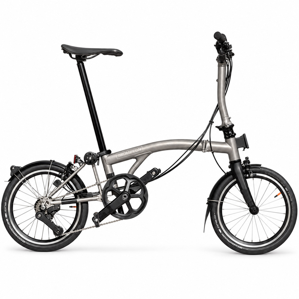 Brompton T Line M12L 12-Speed – Blasted Titanium (2026) – 808 Cycles