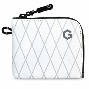 Hexa.Go Ultra Light Compact Wallet in white on white background