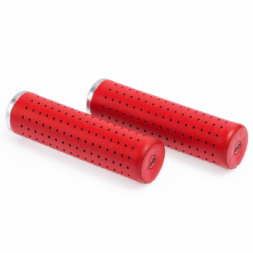 Manoli Vitto Marlboro red leather grips for Brompton bicycle