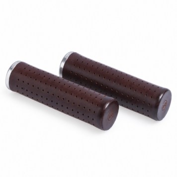 Manoli Vitto Mocca dark brown leather grips for Brompton bicycle